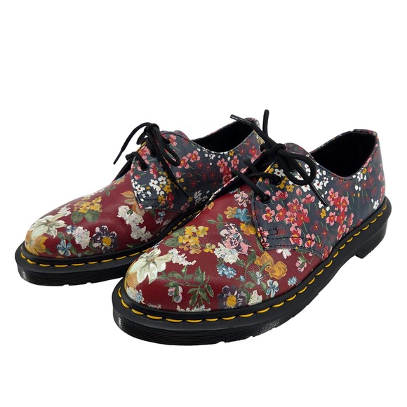 Dr. Martens Shoes - Dr.‎ Martens 1461 Floral Clash Oxford Shoes Multicolor Wanderlust Leather Boho 8